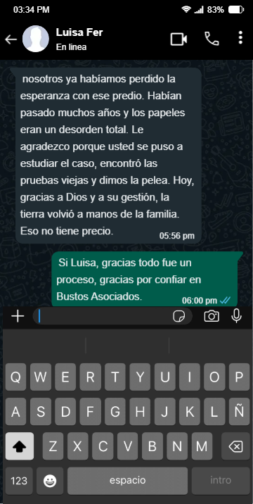 Testimonio cliente 1